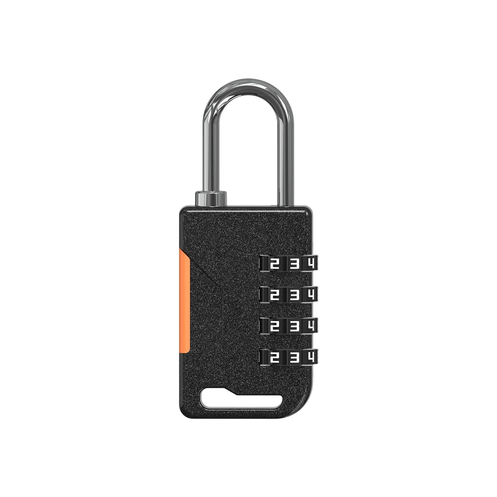 Osniyaw Black 4 Digit Combination Padlock, Portable Password Lock, Keyless Unlock, Anti-Theft Padlock For Backpacks, Gym, School, Lockers