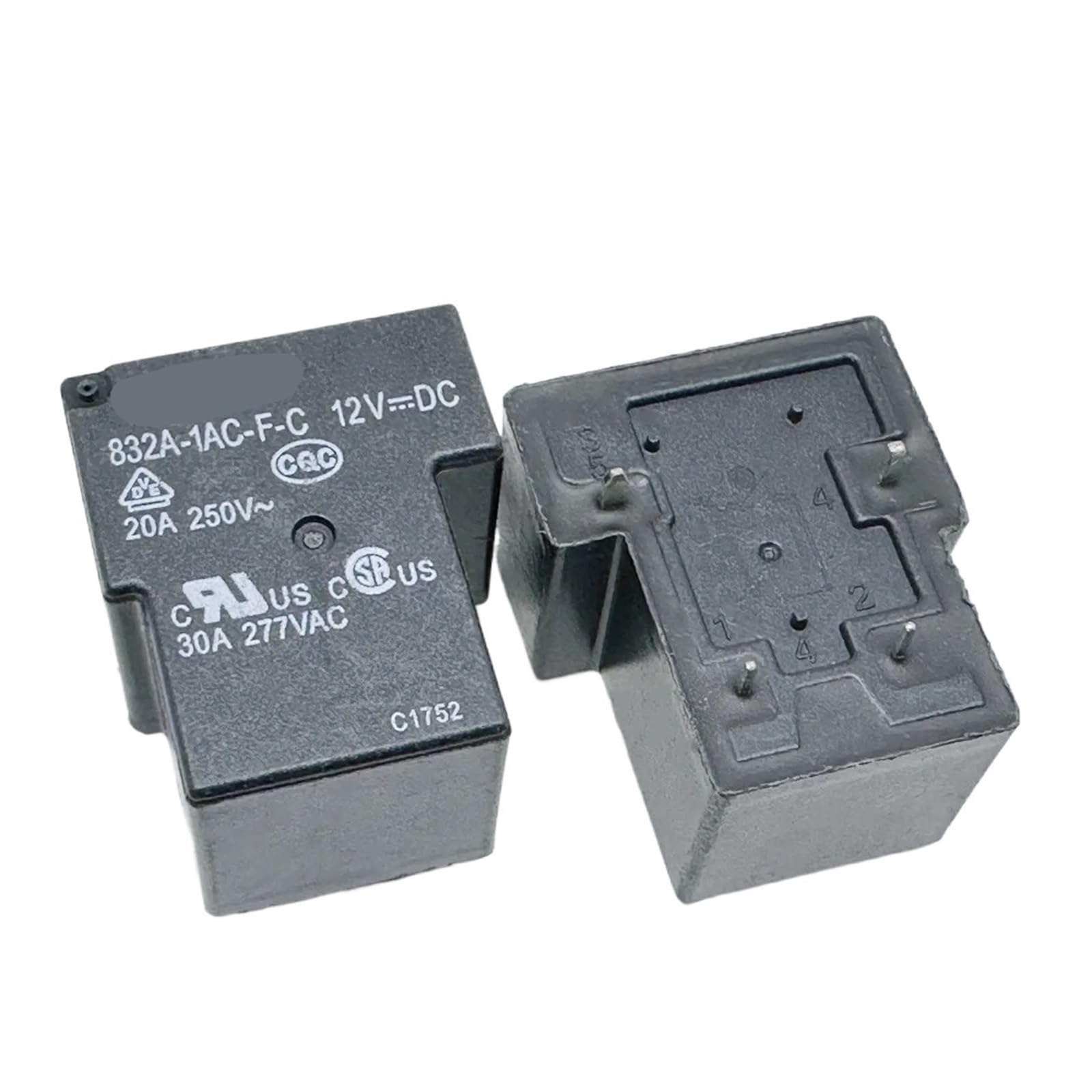 SMGLRUEAT 1pc 832A-1AC-F-C 12VDC Relay 4pins