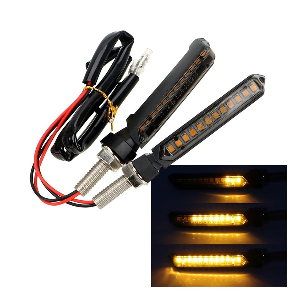 Fanale posteriore freno Luci Lampeggianti Gialle Lampeggianti 12 LED Lampada Di Segnalazione Per Moto Indicatori Di Direzione A LED Luci Posteriori Di Arresto Del Freno