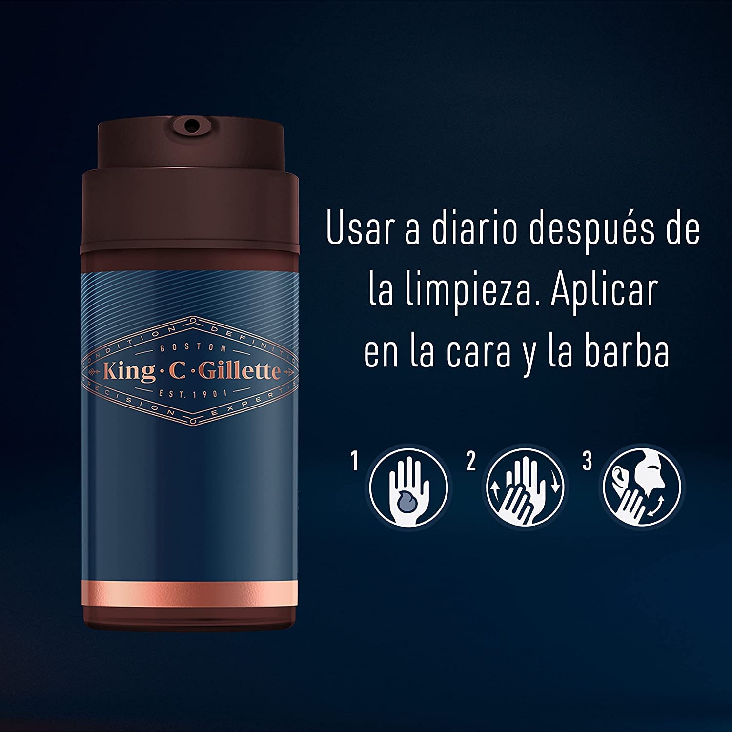 King C. Gillette Krem nawilżający do twarzy i brody z witaminą B3 i kompleksem B5 100ml