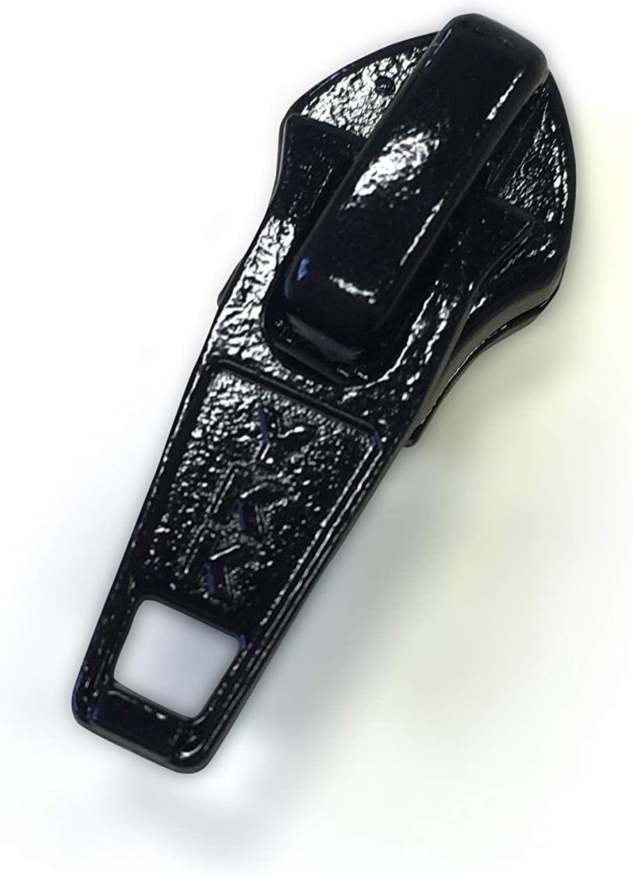 YKK #5C Black Nylon Short Tab Slider Zipper Pull - 5 Pack