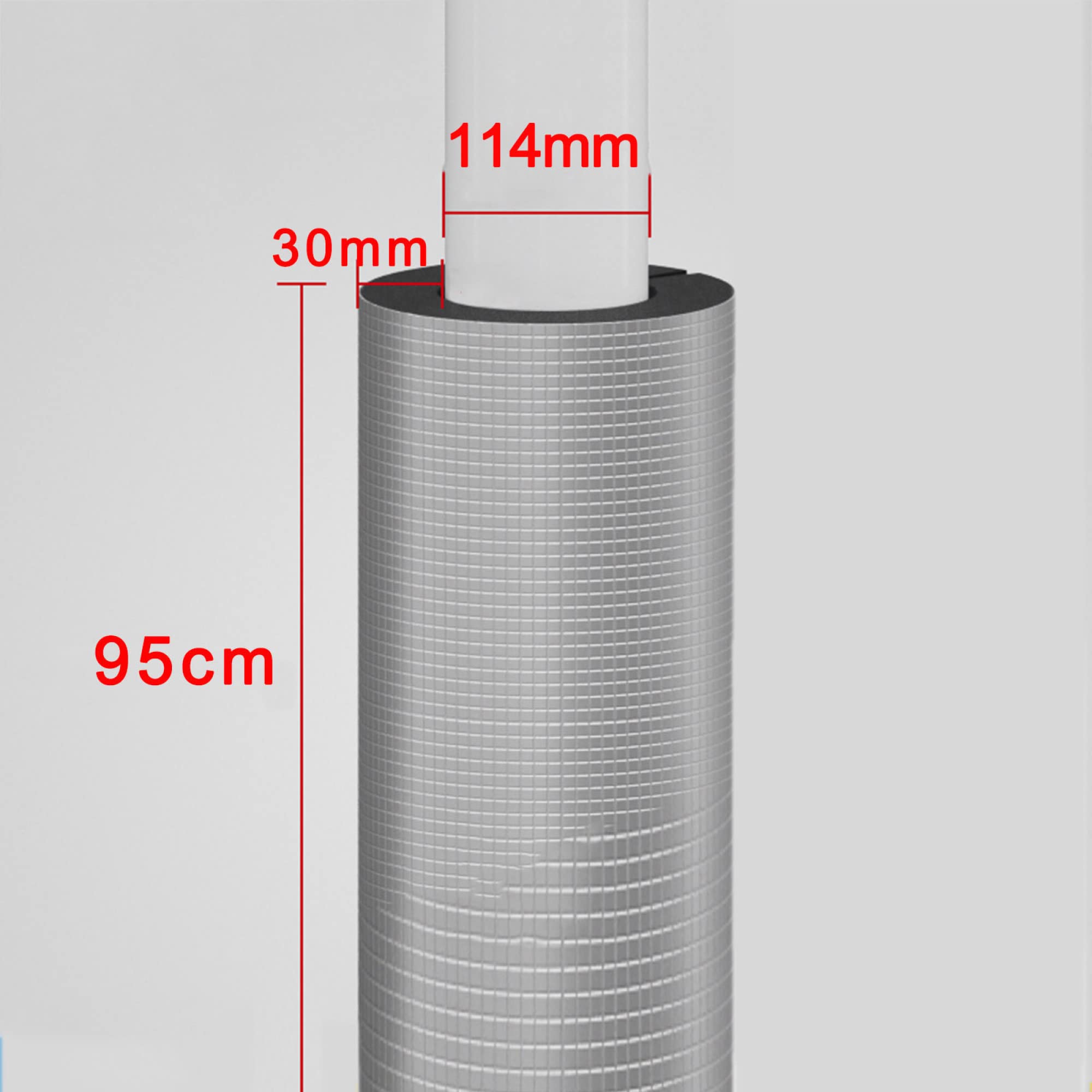 PE-Rohrisolierung Isolierung Heizungsrohre Länge 95cm / Thickness 30mm / ID 114mm