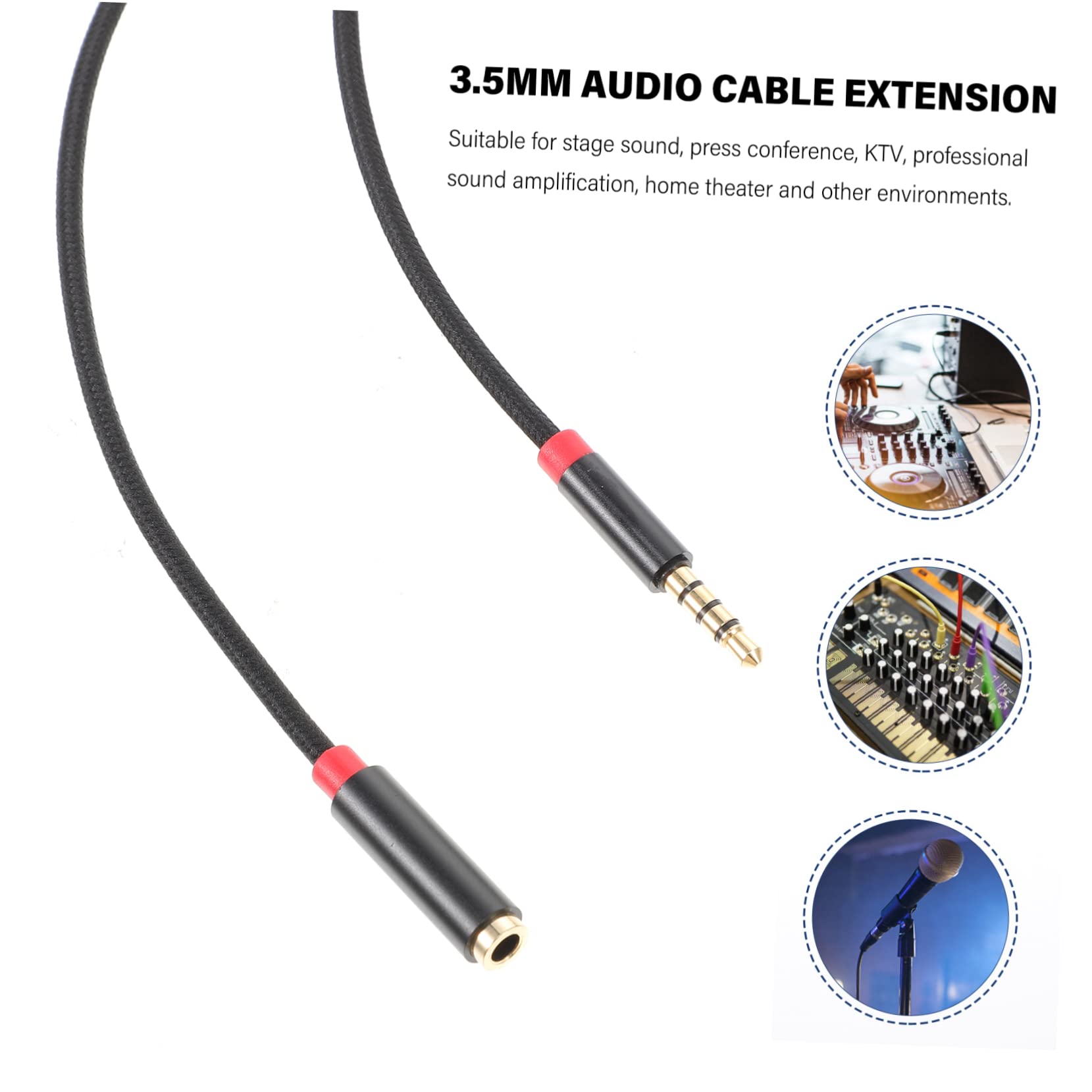 PartyKindom 5 Stücke 3 5mm Headset Verlängerung Kabel Aux Kabel Keine Verschleiß Widerstand Kompatibel Geräte