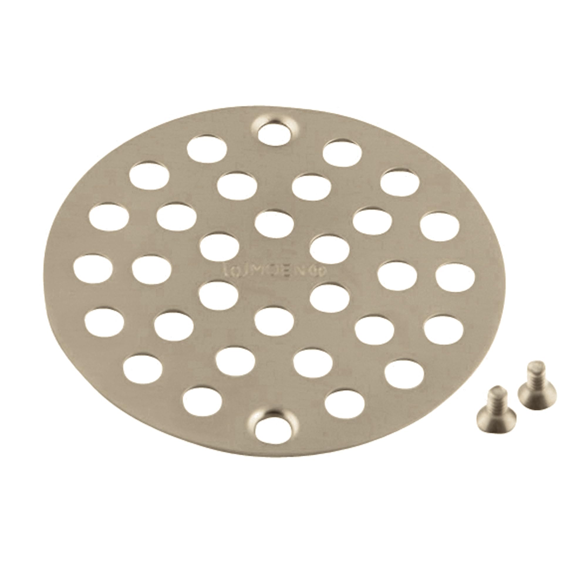 Moen 102763BN Shower Accessory Screw-In Shower Strainer Drain Cover for Use with 3-Inch Shower Drain, 4-Inch, Brushed Nickel