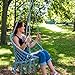 Equip Macrame Outdoor Hammock Chair, Cotton Blend, Capacity 250 lb., Green, Blue, White, 47'' H x 24'' W (99737)