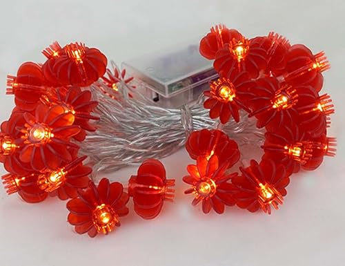 Miniatura 2 de Amants01 - Tira de luces LED de 13 pies y 40 luces LED rojas a pilas para bodas, Año Nuevo chino, festival de primavera, decoración de fiesta,