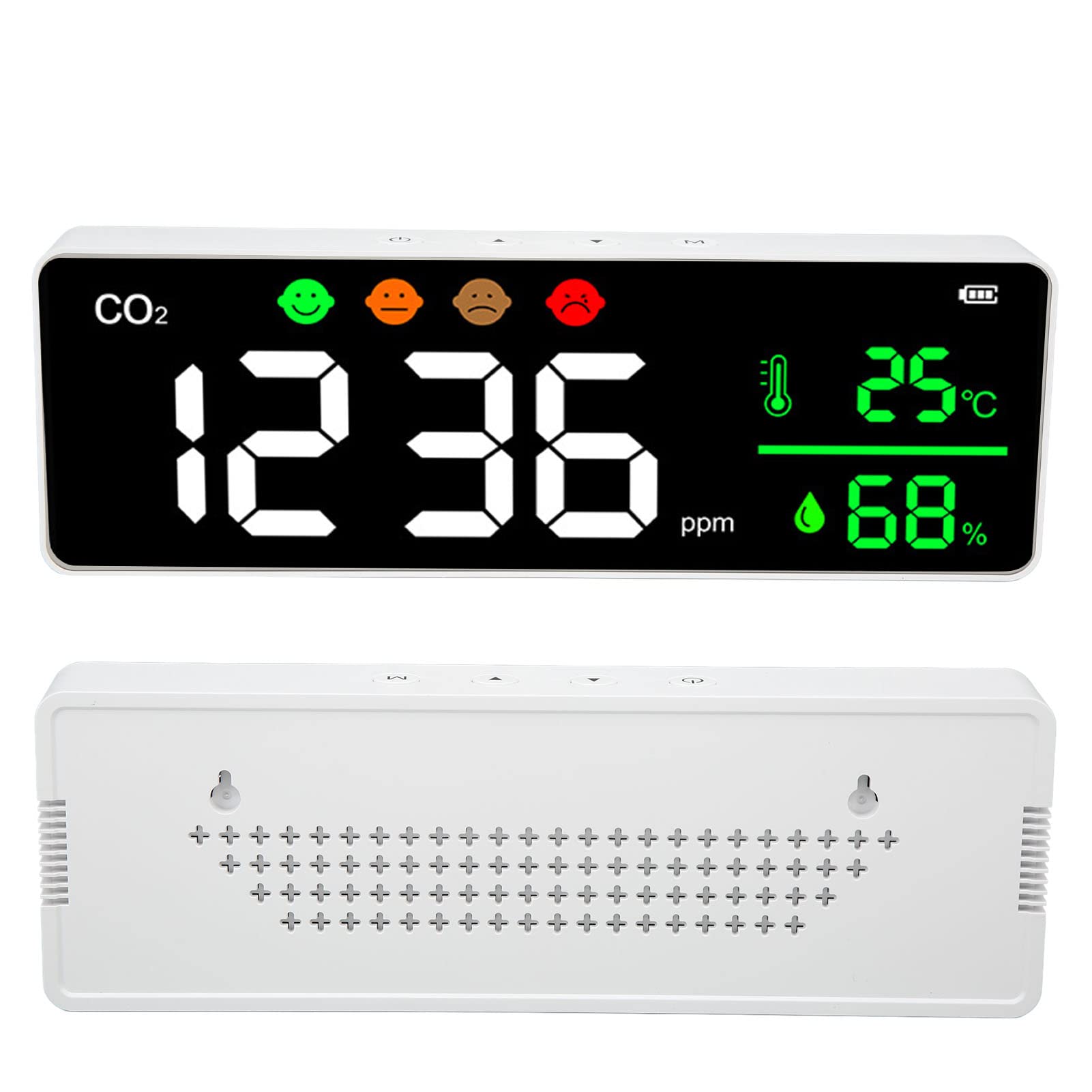 Écran LED Monitor de qualité d'air Digital CO2 Détecteur Murmage mural Température Humidité Memarme pour la maison Bureau de bureau