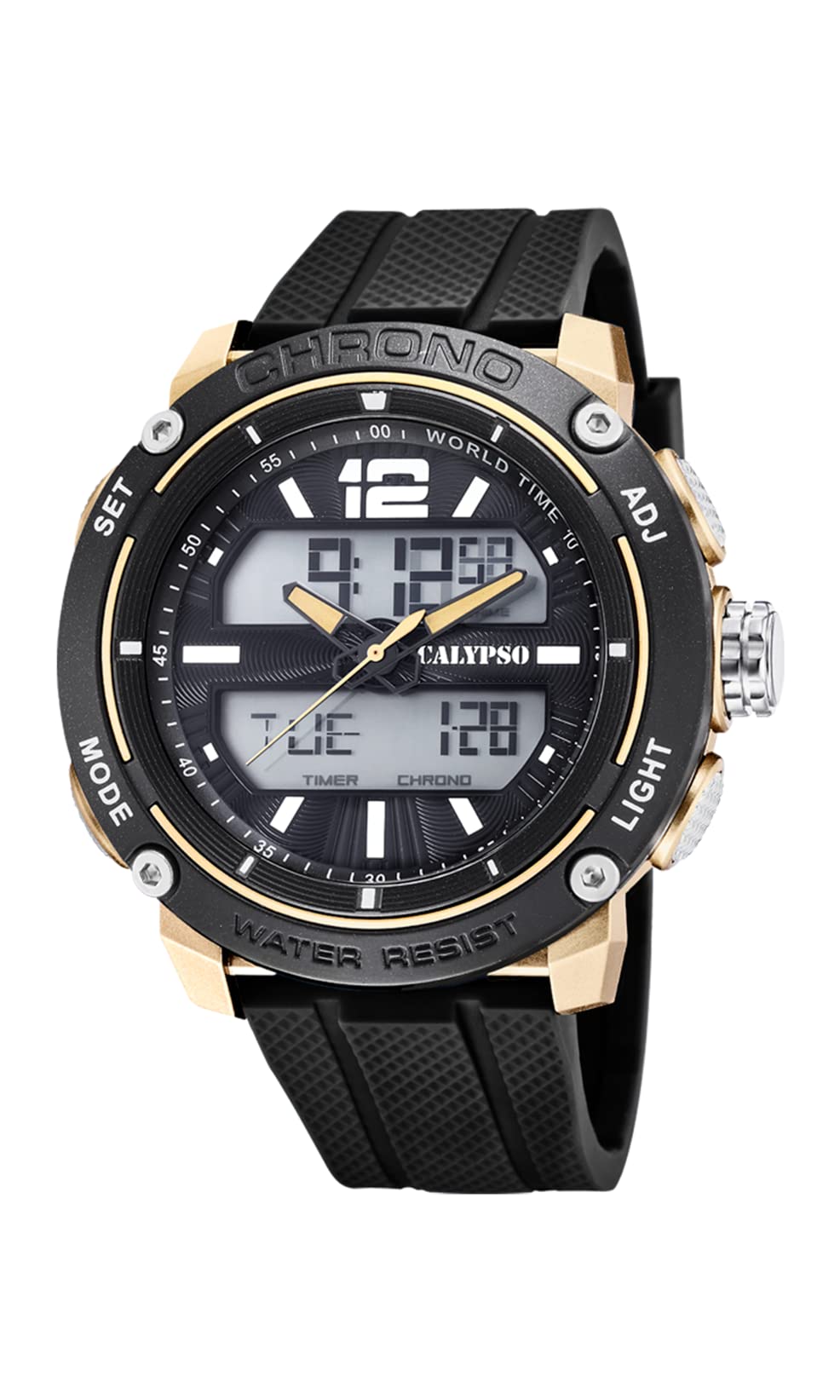 Relojes Calypso Herren Schwarz, Gold-Schwarz Calypso Uhr K5796/3