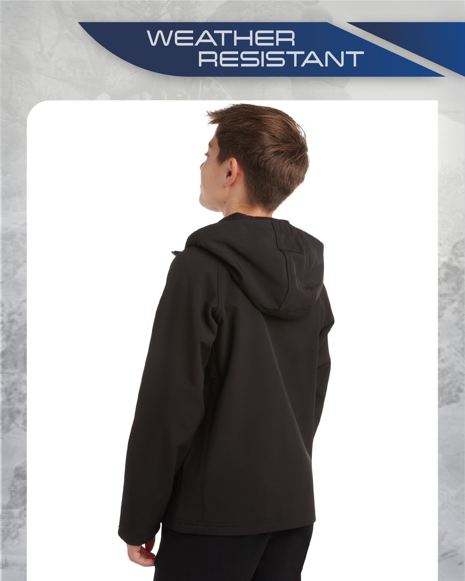 Spyder Chaqueta cortavientos para niños, chaqueta impermeable ligera con forro polar para niños, resistente al viento y al agua, abrigos para niños