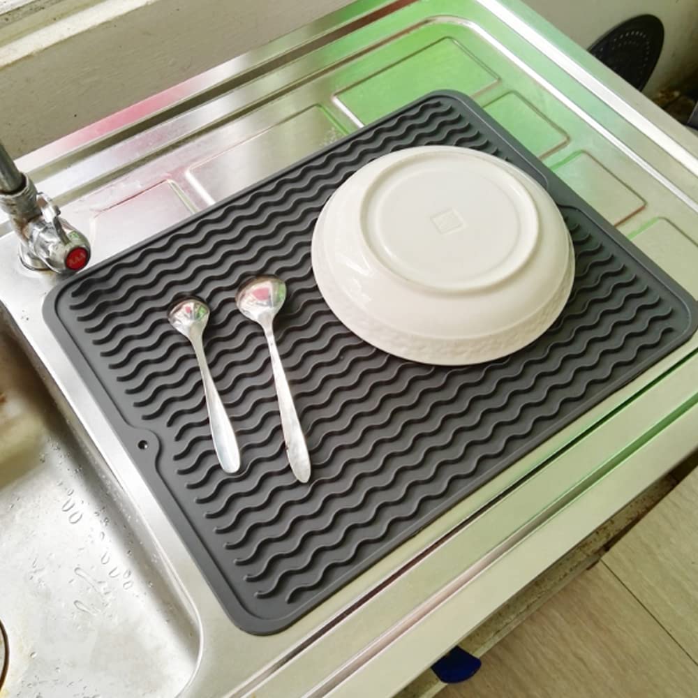 Tappetino In Silicone Svalor 30x40cm Grigio - Antiscivolo, Impermeabile E Resistente Al Calore Per Arti E Mestieri