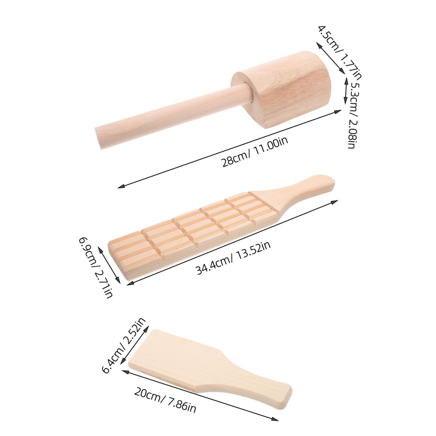 WOONEKY 3 Piezas Paletas de Madera para Modelado de Arcilla Herramientas de Seguras para Incluye Paleta Lisa Acanalada Dientes Ligeras y Portátiles para Manualidades y Escultura DIY