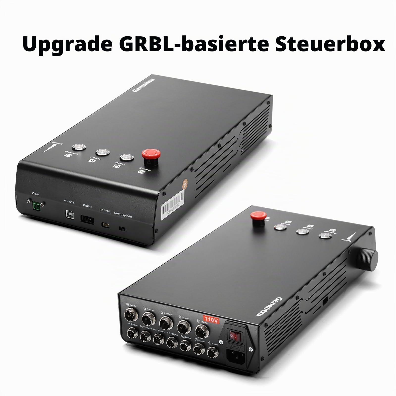 Genmitsu Close-Loop-Schrittmotor-Set für PROVerXL 4030, 4 Stück 60-100 Closed-Loop-Schrittmotoren mit Kettenkabeln, neues Design GRBL-BASIERTER Steuerkasten-Upgrade-Kit für 4030 CNC