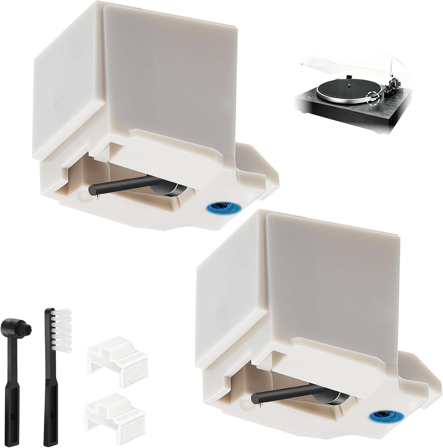 2 puntine per giradischi ATN3600L-ATN3600LC, punta conica di ricambio diamantata compatibile con Audio-Technica AT-LP60, AT-LP60X, AT-LP60XBT e giradischi Sound Burger