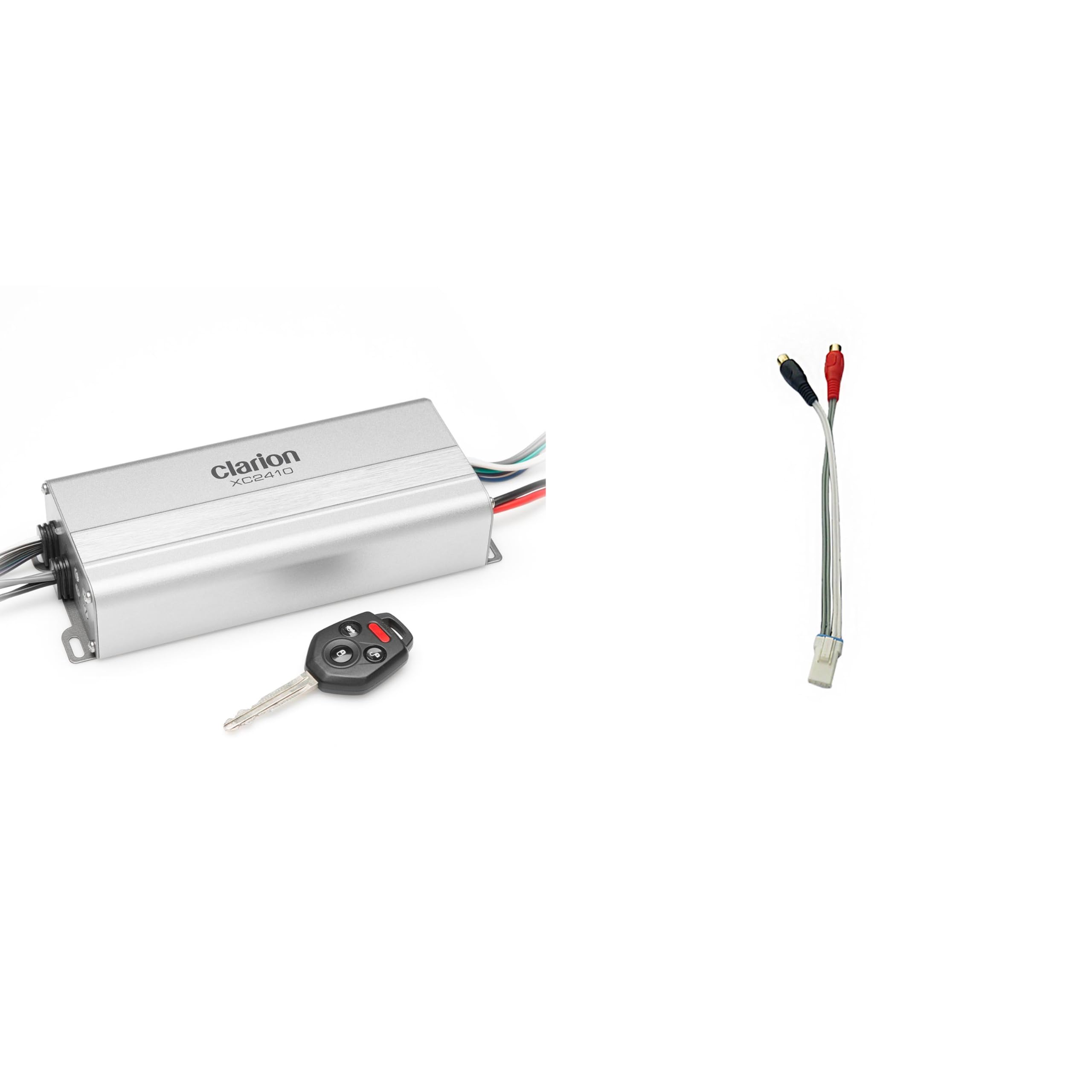 Clarion XC2410 UTV Marine Amplifier & Non-Ride Command RCA Adapter