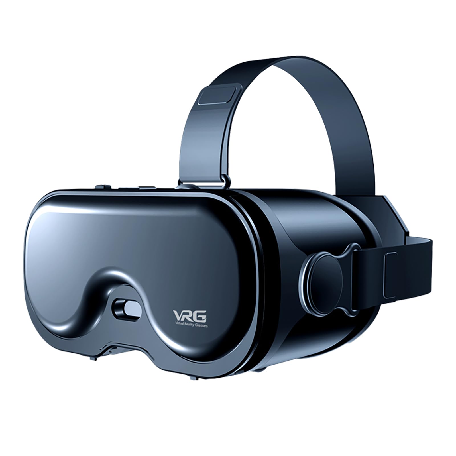 Auriculares 3D VR, 120° FOV y vista panorámica de 360°, antiluz azul, distancia ajustable de pupila, universal para teléfonos móviles iOS y Android de 5 a 7 pulgadas, listo para juegos móviles (negro)