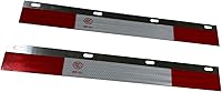 Vista 14 de Pair 24"x3" Angled Reflector Strips Mud Flap Hanger for Semi Truck Trailer Conspicuity Safety Caution Mudflap Hanger Reflector Top Plates with