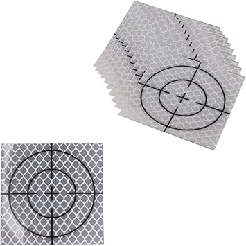 20pcs Reflective Adhesive Target Sheets, 50x50cm Reflective Tape Survey Targets for Total Stations