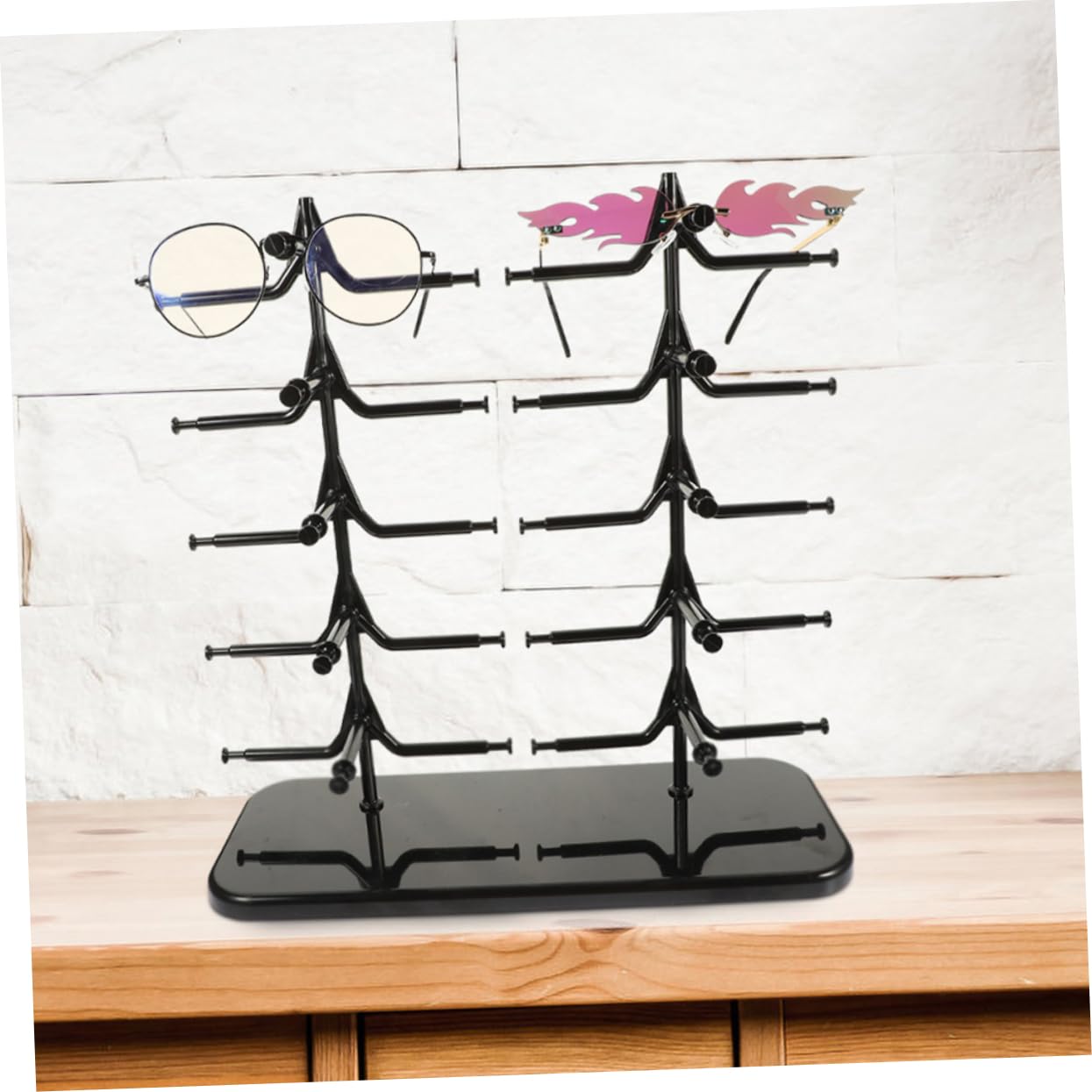 2 Pezzi Supporto Multi Nero Espositore Organizzatore da per e Sole Portaocchiali e Resistente e Ufficio