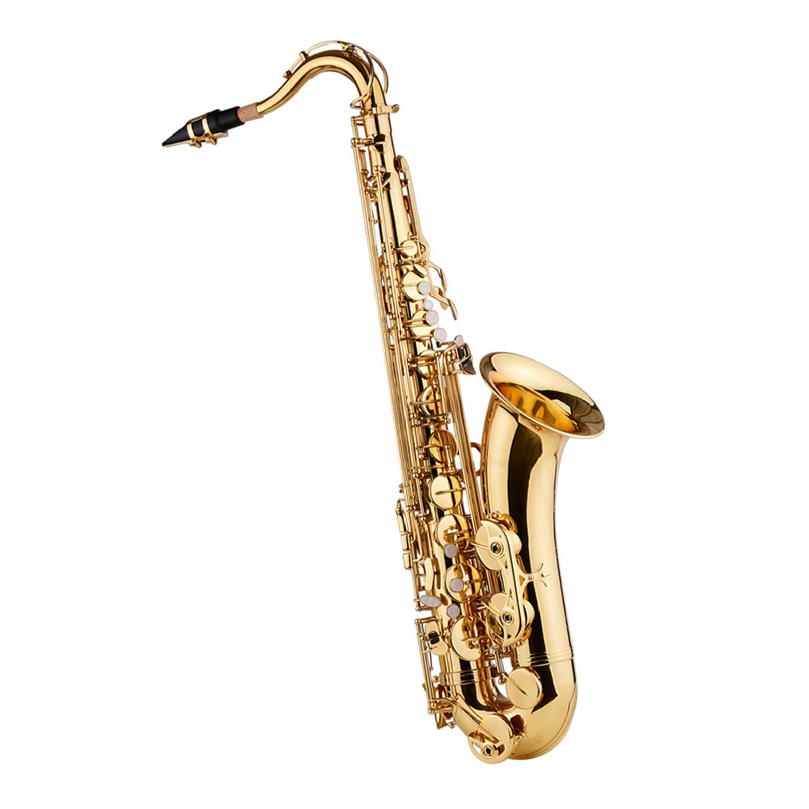 Strumento A Fiato in SIB Tenore Sassofono Sax Corpo in Ottone Superficie Laccata Oro Sassofono principiante