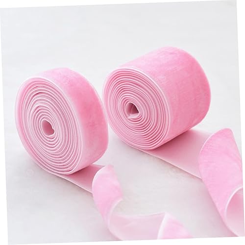 Miniatura 5 de COHEALI 2 Pcs Christmas Listones para Manualidades Pink Decor Christmas Bows Ribbons Xmas Satin Ribbon Holiday Wrapping Ribbon Package Ribbon