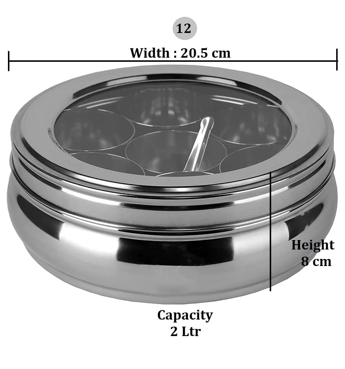 Stainless Steel Masala Box - Spice Storage Container -4 Stainless Steel Masala Box - Spice Storage Container -4