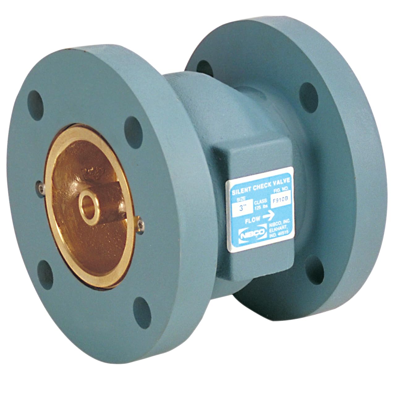 NIBCO F910B-LF Clapet anti-retour silencieux sans plomb*, classe 125, bride, siège bronze, 3 par Nibco