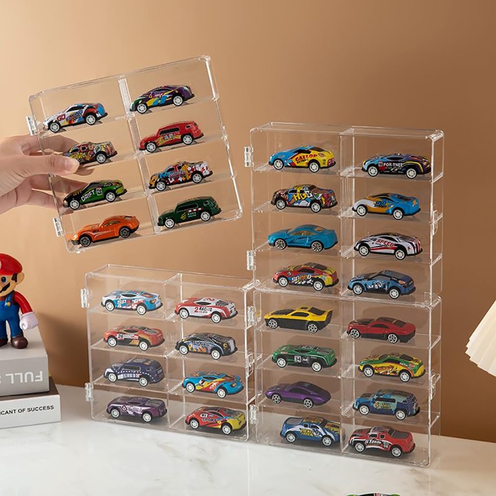 Amazon｜トミカケース 1：64 32台収納可能 ダストドア付 ミニカー展示 