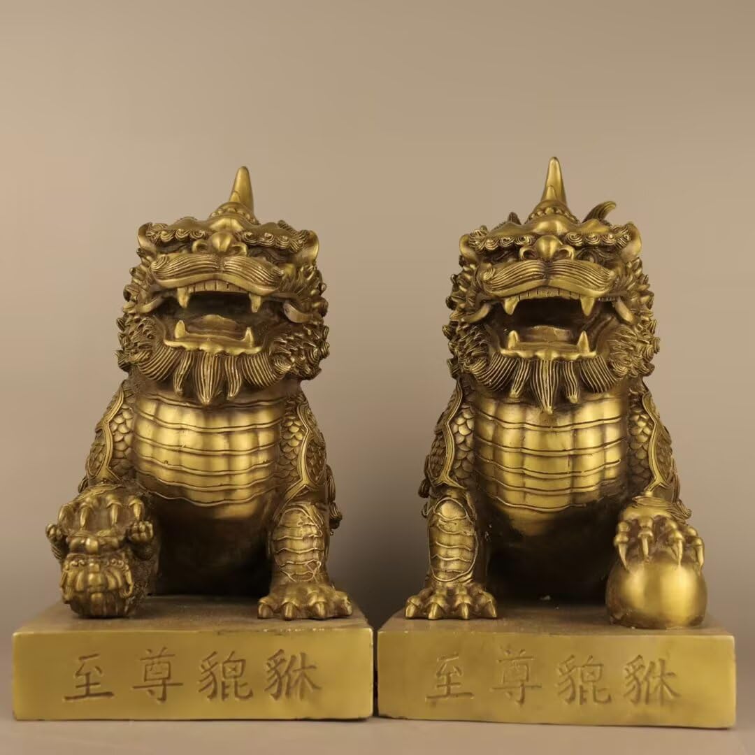 Dytartzx Pure Copper pi xiu Statue, Home and Office Decoration, Gift for attracting Wealth and Good Luck