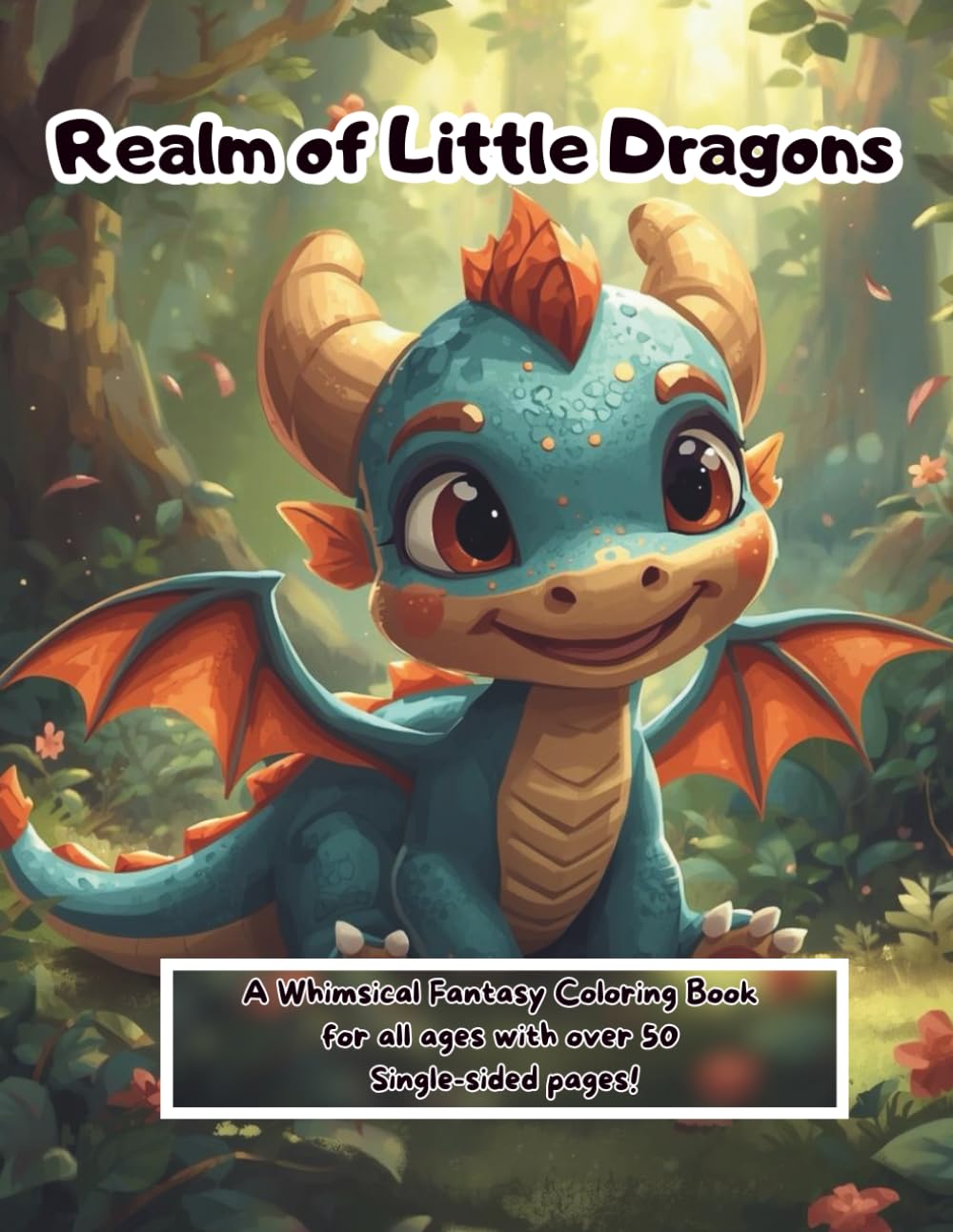 Realm of Little Dragons: A Whimsical Fantasy Coloring Book for All Ages