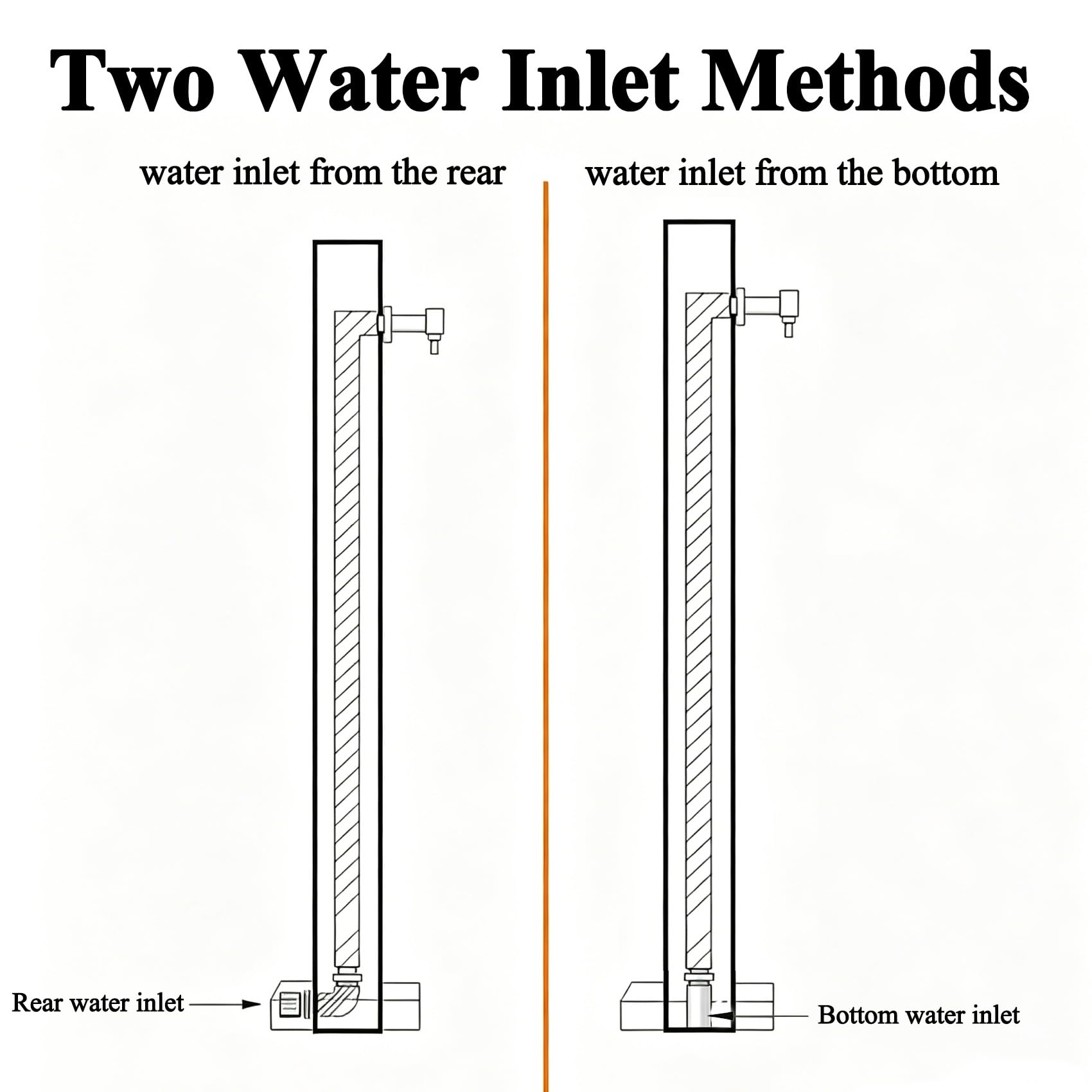 Robinet de Jardin en Acier Inoxydable, Colonne d'eau extérieure de 60 cm pour Piscine, Jardin et Irrigation agricole. Finition Noire Durable. Solution d'hydratation et d'aménagemen