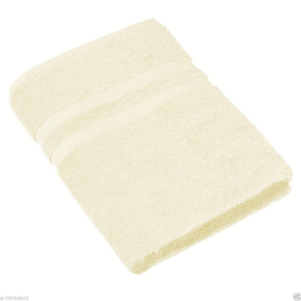 A & B TRADERS Bath Sheets Extra Large Size 90x 190 cm, 100% Organic Cotton Extra Absorbent Bath Towels (Cream)