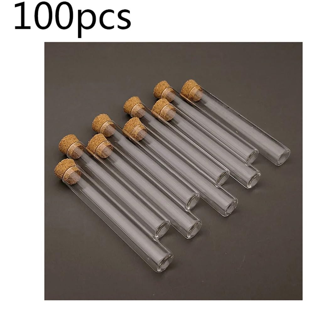 Laborausstattung und -bedarf 100 teile/los Labor 12x75mm Flachen Boden Reagenzglas Aus Glas Mit Korken for Experiment