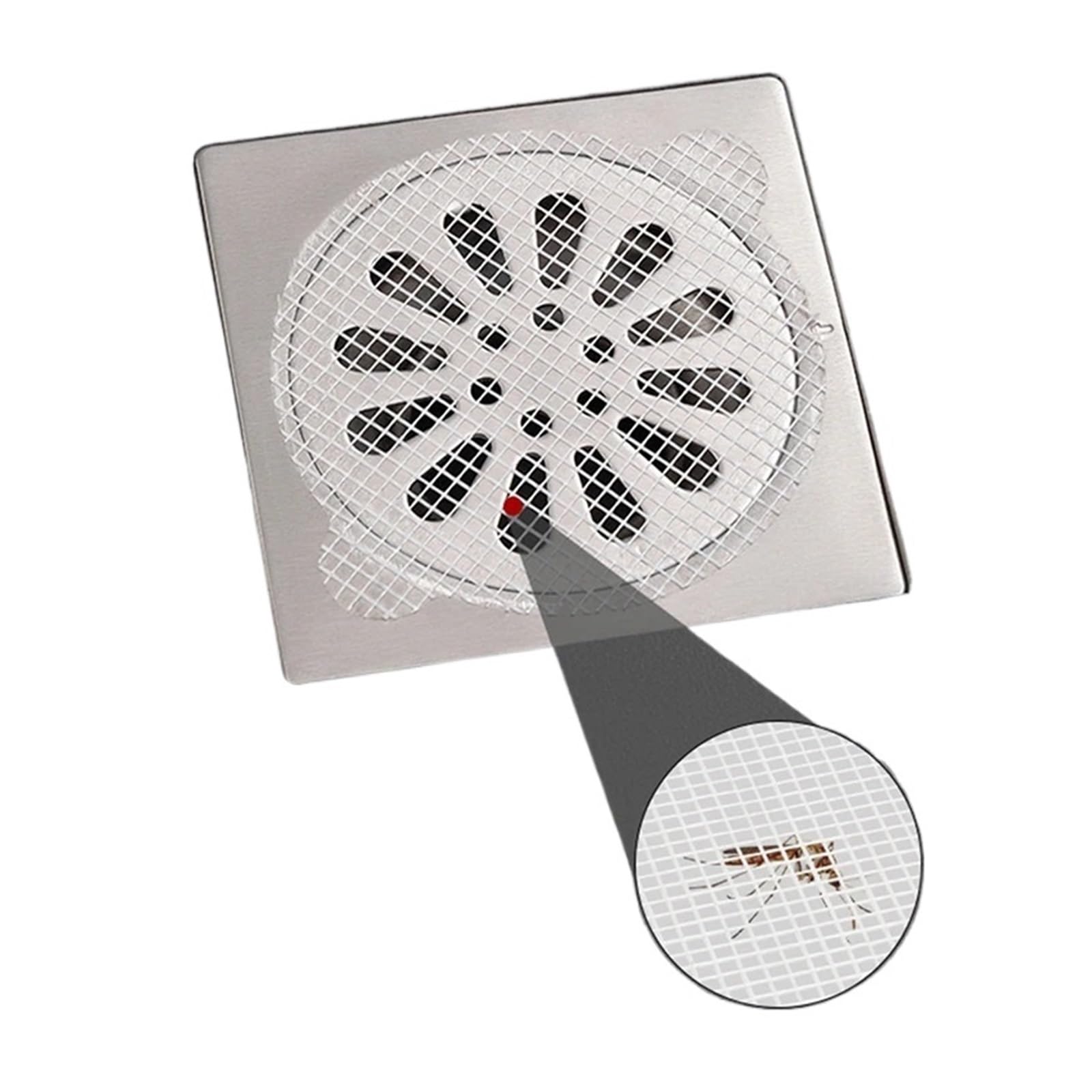 Adhesivo para Rejilla de Suelo, Pegatinas de Drenaje de Malla for recogedor de Pelo for baño, Ducha, Fregadero de Cocina, 90-110mm, 10/20/30 Uds.(10cm-10pcs,2SET)
