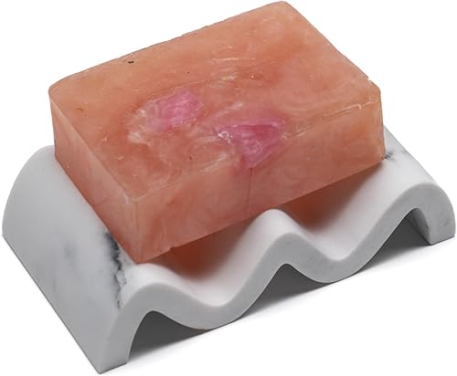 Miniatura 2 de Malva y mármol Jabonera decorativa de piedra para baño, cocina, joyería, regalo (mármol)