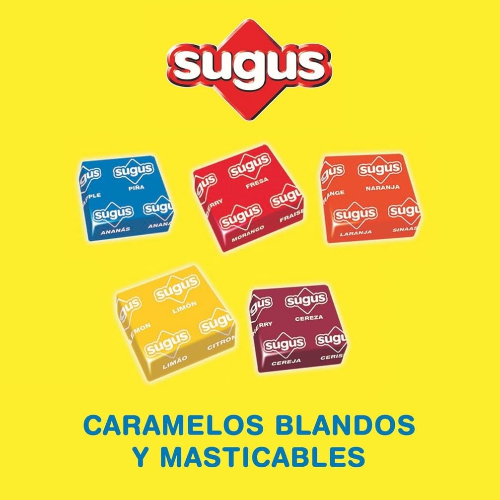 Sugus Caramelo Masticable a Base de Zumo de Frutas 18x45g