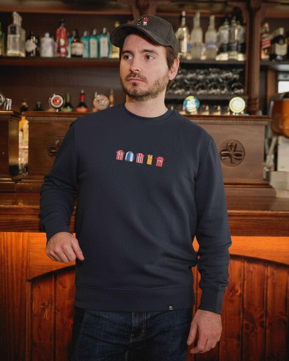 Sudadera Afición Rojiblanca Navy