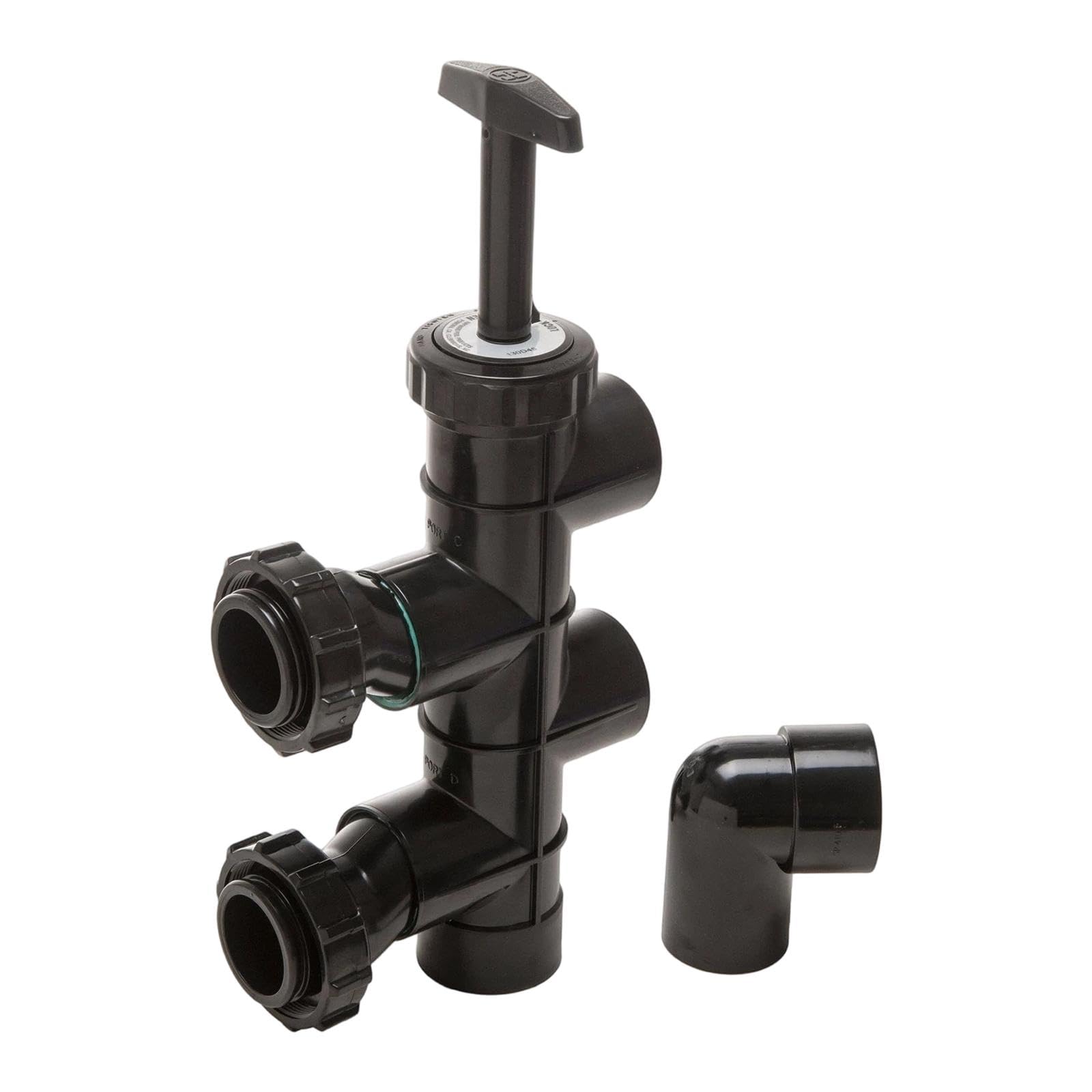 HouseVibe Schieberventil für Sandfilter SP0410X602S Schwarz 2 Zoll Rückspülventil Ersatzteile 47,5x22,5x10,5cm
