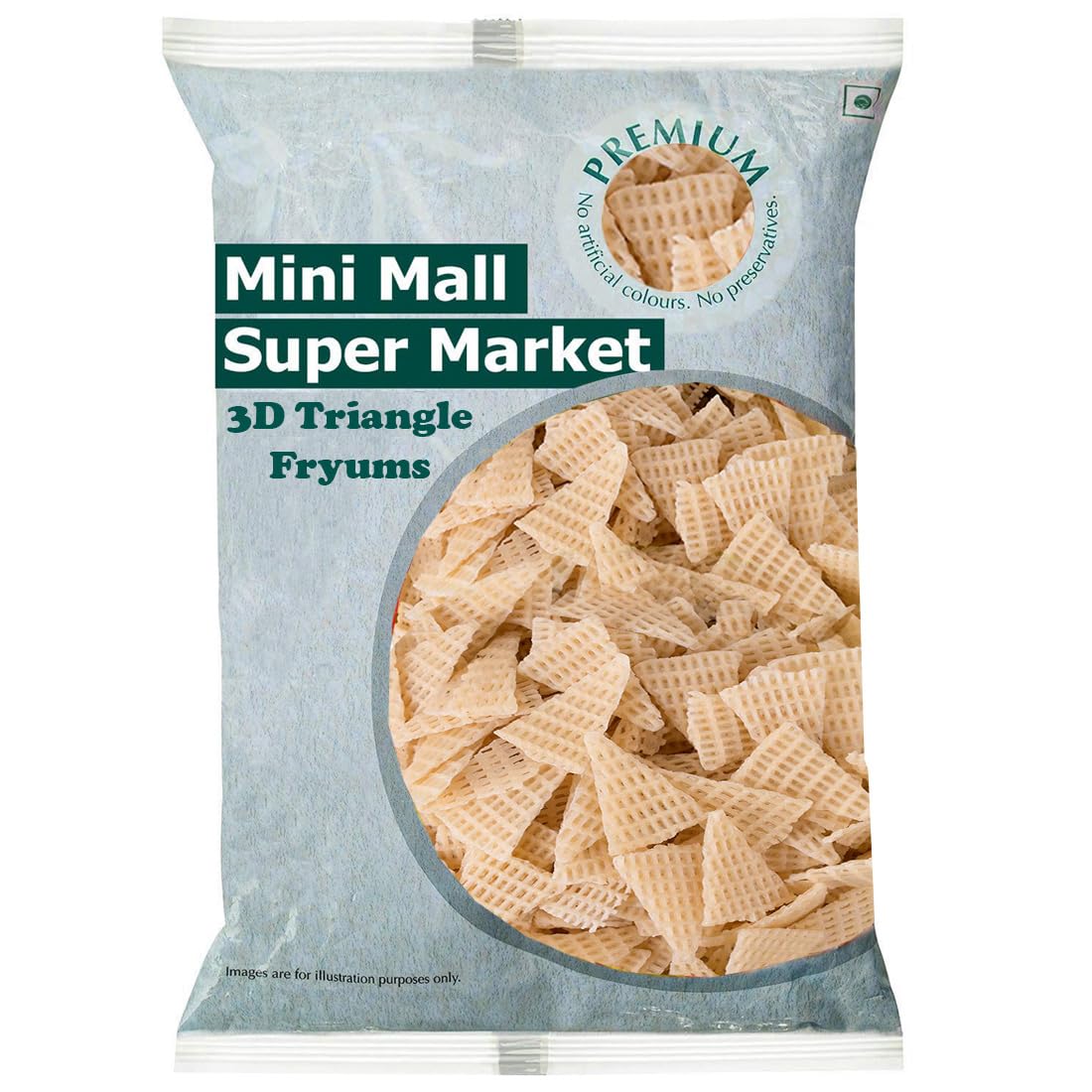MiniMall Super Market 3D Triangle Fryums Ready to Fry Papad/Microwave, Air Fry Instant Vegan Snacks/Crunchy & Tasty Dry Samosa Chips (250 gm) (B0CLLVWQ1Y) Amazon Price History, Amazon Price Tracker