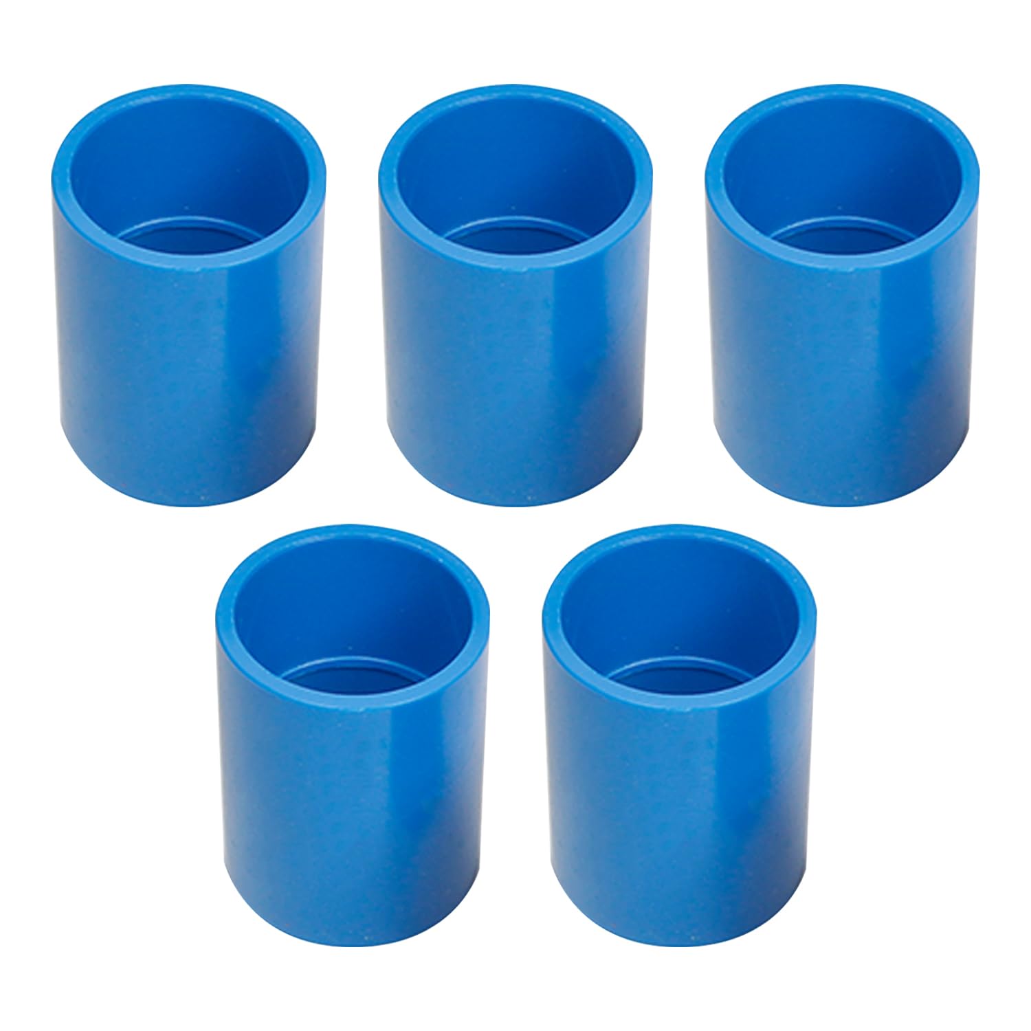 Jutagoss 5Pcs PVC Pipe Fittings, 32mm ID PVC Pipe Coupling Adapter, Straight-through PVC Pipe Fitting Adapter Connector, PVC Hose Adapter Coupling for Drip or Underground Irrigation, Blue