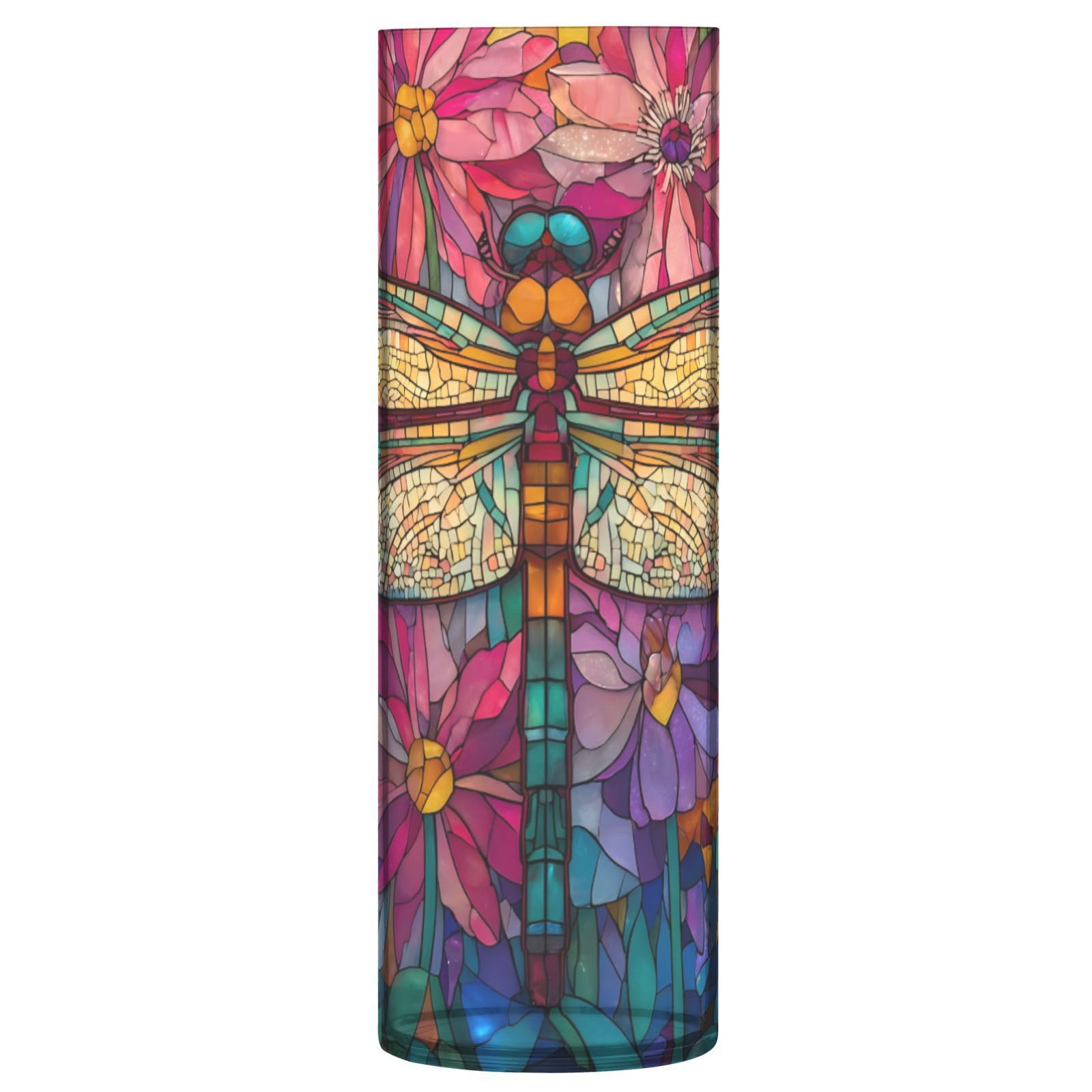 Wysoki wazon cylindryczny, odporny na pękanie, plastikowy wazon na kwiaty, do domu, biura, na ślub, nowoczesna dekoracja, 10 x 30 cm, idealny do kwiatów ważek i aranżacji kwiatowych