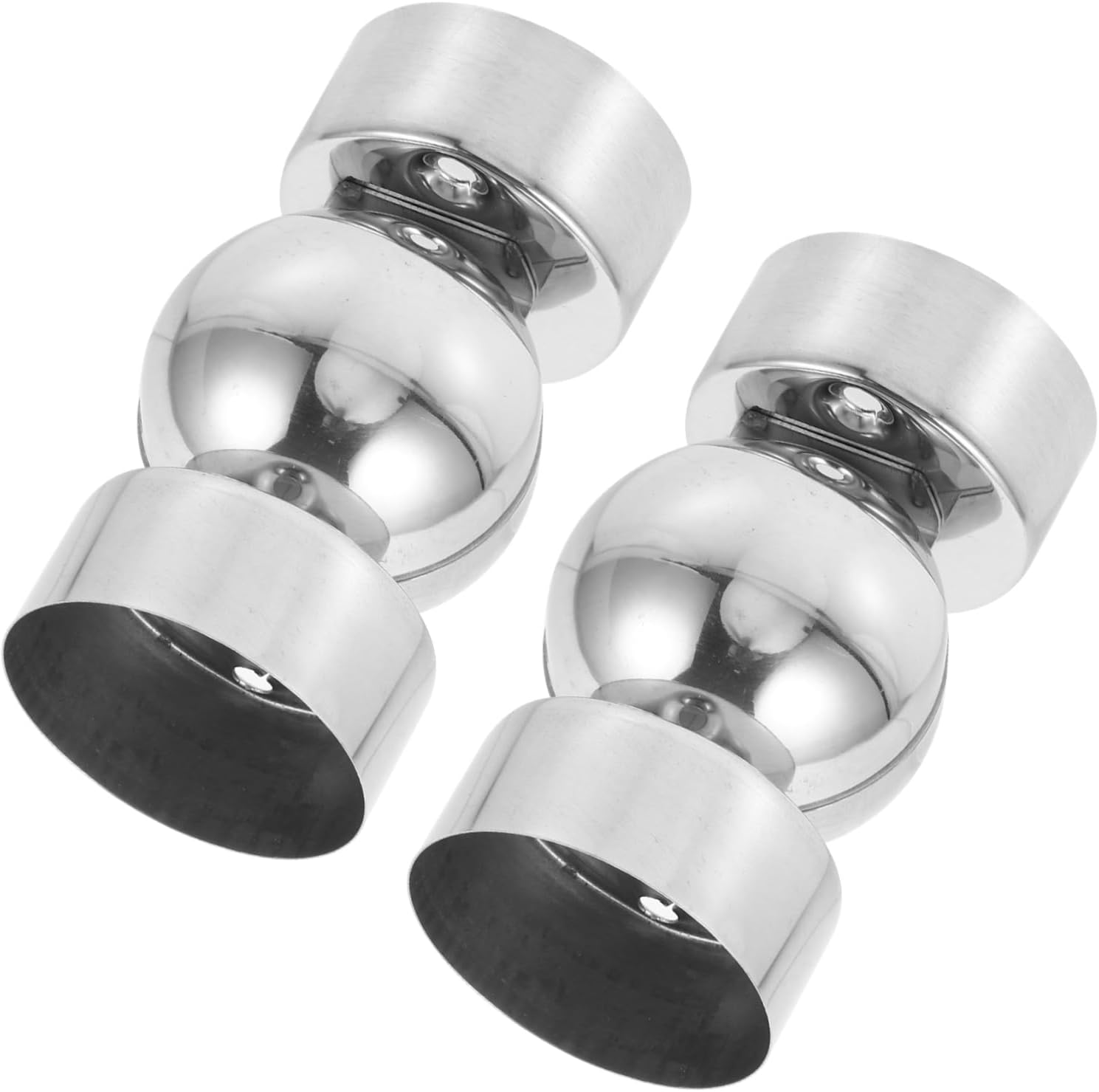 POPETPOP 5sets Stair Handrail End Caps Handrail Fittings for Staircase Stainless Steel End Caps for Wooden Plastic 2pcs*5