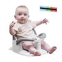 Vista 1 de Asiento de baño para bebés de 6 meses en adelante, silla de baño para niños pequeños estable en 360° con botón de un toque, diseño hueco trasero