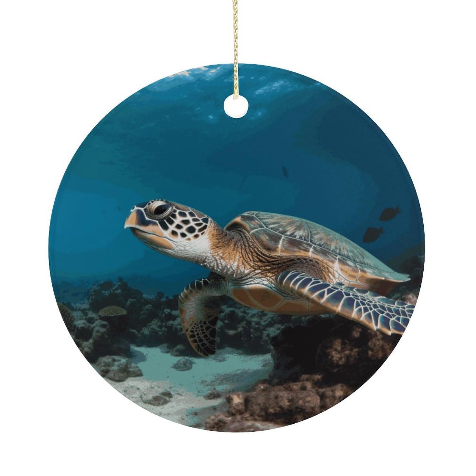 Adfgyerh Women's Style Sea Turtle Hanging Ceramic Ornaments, Christmas Tree Decorations, Funny Home Decor Gifts For Sisters & Work Best Friends