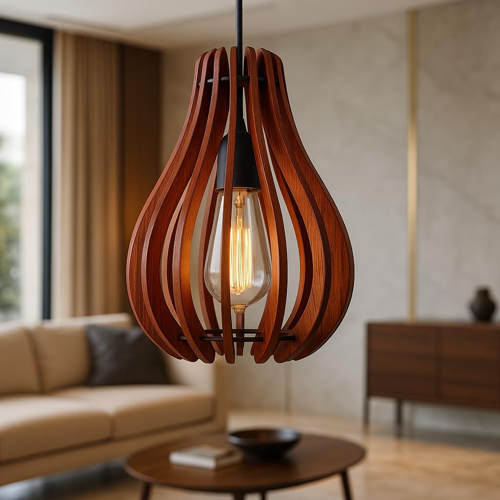 AA creative lights Wooden Pendant Light, Mid Century Modern, Handmade, Ceiling Lamp, Chandelier Lighting, Industrial Lamp, for Over Dining Table & Kitchen Home Decoration Lamps-image-42