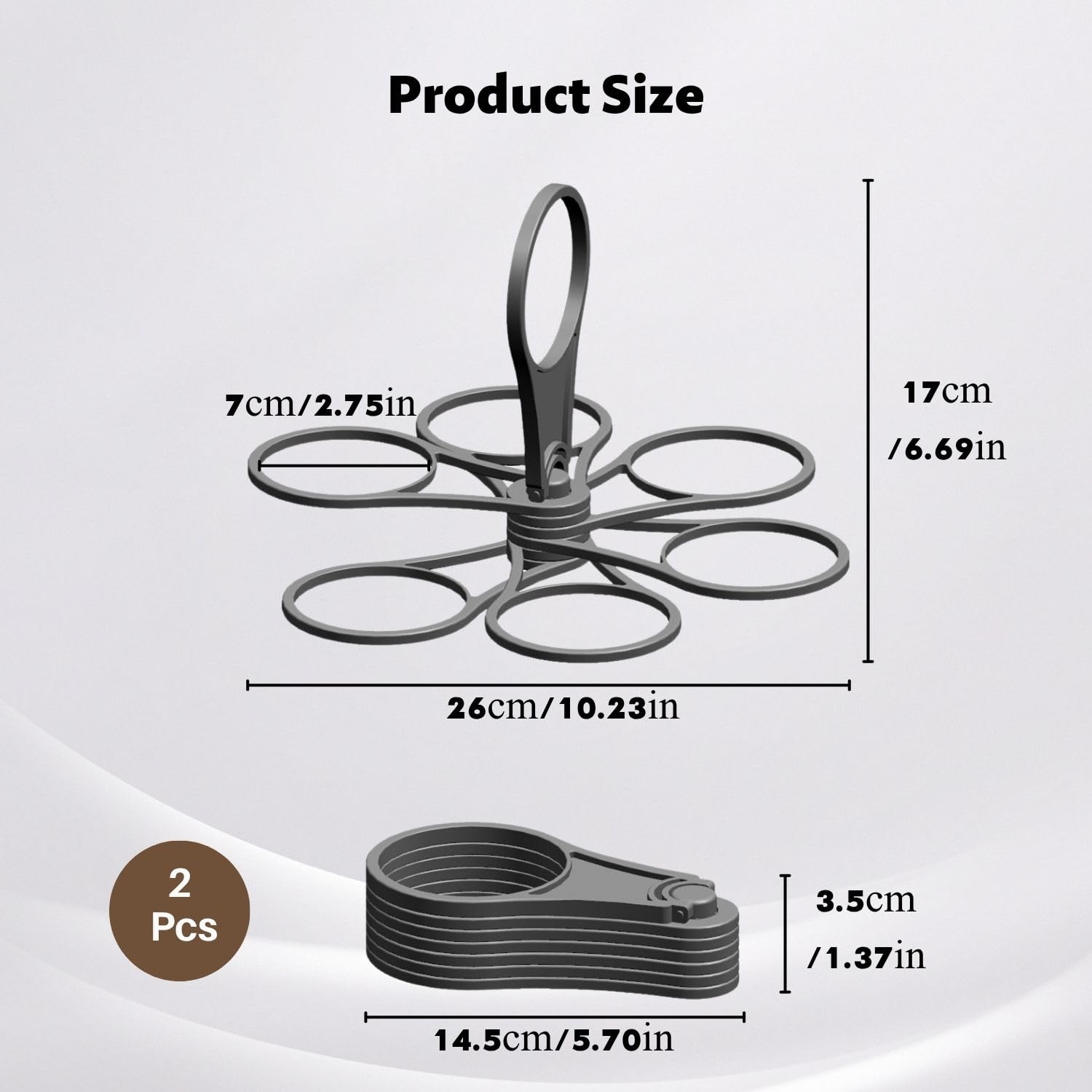 Super Carry Lot de 2 porte-gobelets pliables, pour 6 gobelets, pour café, boissons et bière, robustes et réutilisables