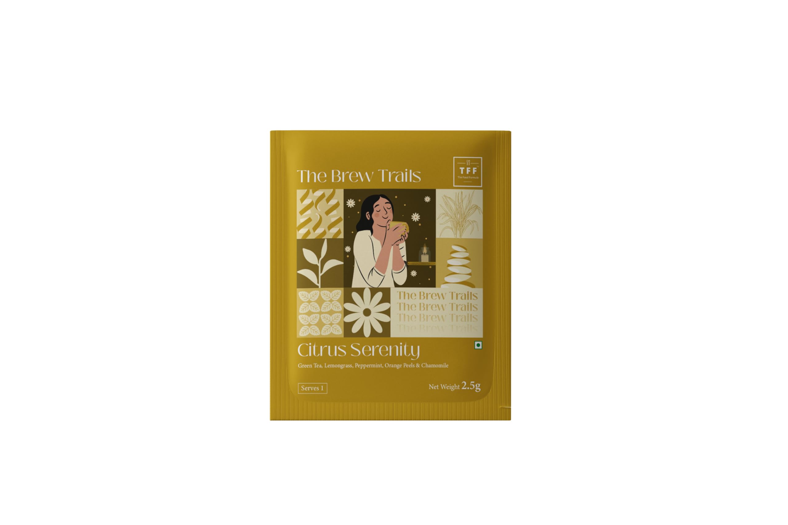 The Food Formula The Brew Trails Citrus Serenity Dip Tea, Green Tea, Chammomile Citrus Tea, Calming And Soothing Tea, Ready To Drink Tea, Tea Bag