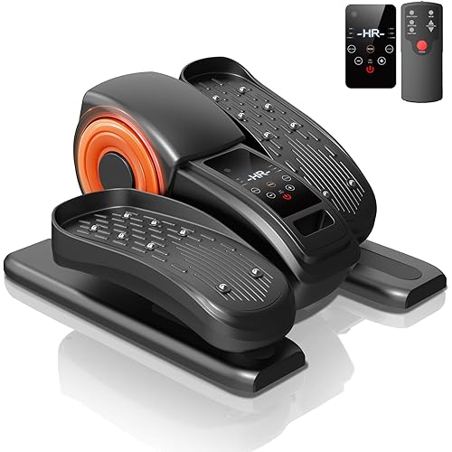 Under Desk Elliptical Machine, Elliptical Exercise Machines as Seen on TV with Remote, Electric Seated Eclipse Foot Pedal Peddler Sitting for Senior,12 Speeds Modes, Fully Assembled for Home Office