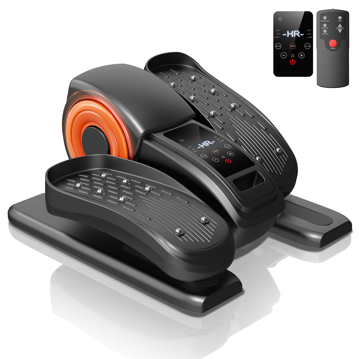 Under Desk Elliptical Machine, Ellipse Leg Exerciser as Seen on TV with Remote, Electric Seated Eclipse Foot Pedal Peddler Sitting for Senior,12 Speeds&Modes Fully Assembled for Home Office