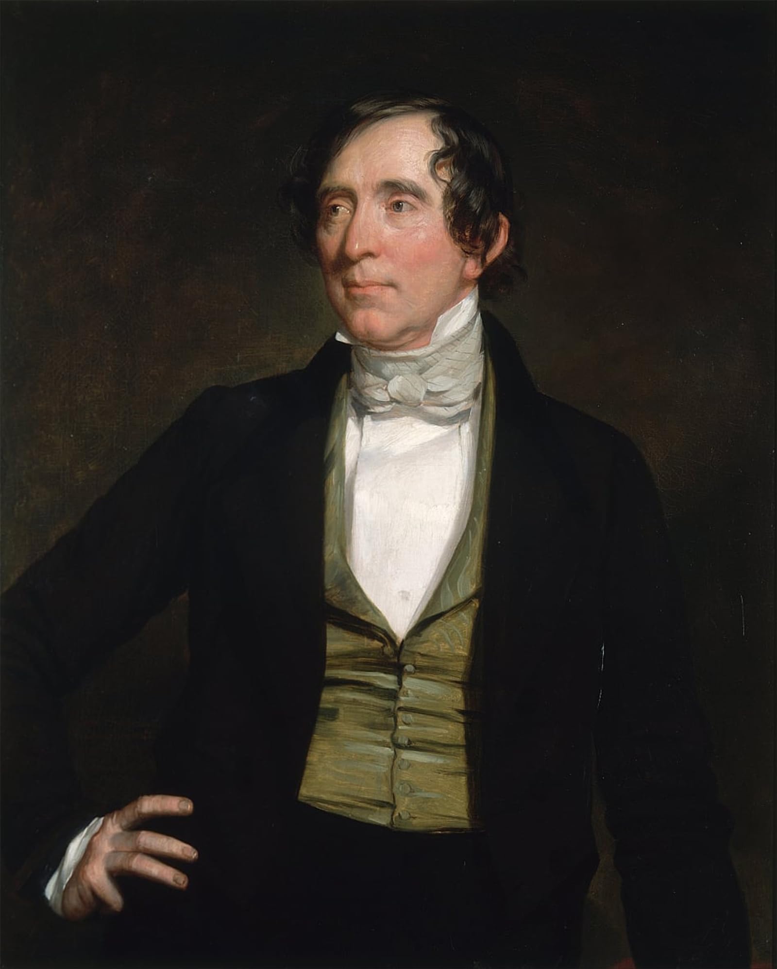 ARTXLXXBN Famous Painting Canvas Artwork Graffiti Print William Preston by George Peter Alexander Healy Portrait Canvas Image for Home Decor 60x90cm