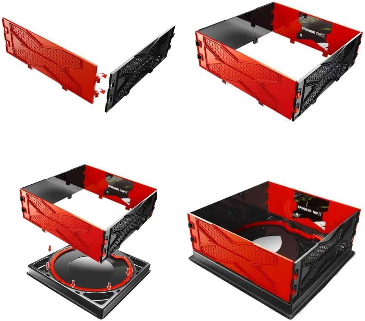 Battling Set, Spinninning Top Burst Boy Combat Battling Game Set, Spinning & Launchers, Greats Birthday Gift for Boys, 8 & 10 Spinning Tops TOP STANDIUM (BX-12T)